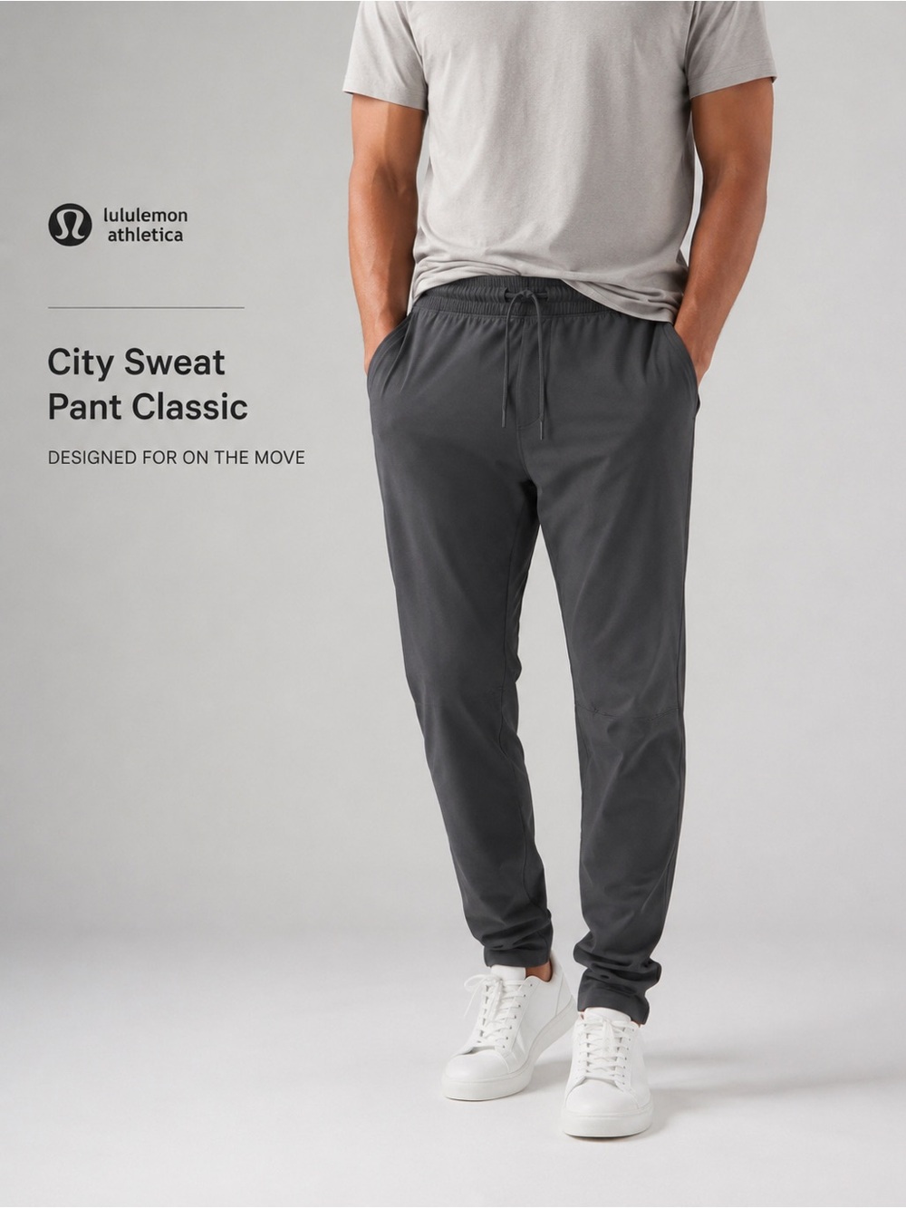 Lululemon athletica City Sweat Classic Jogger Pants Gray NWOT XL